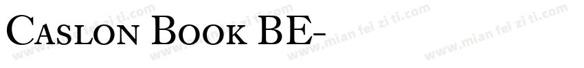 Caslon Book BE字体转换
